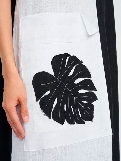 52127-ПЛ Платье женское черно-белый ELECTRA STYLE 