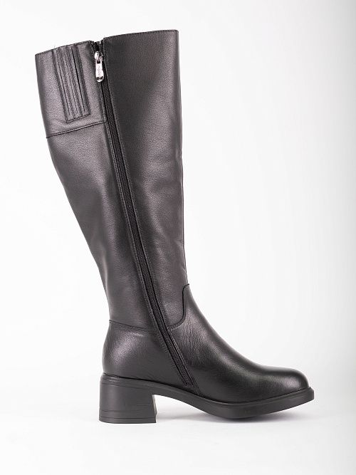 XMK-42087-1A-KW Сапоги женские натуральная кожа черный Madella 