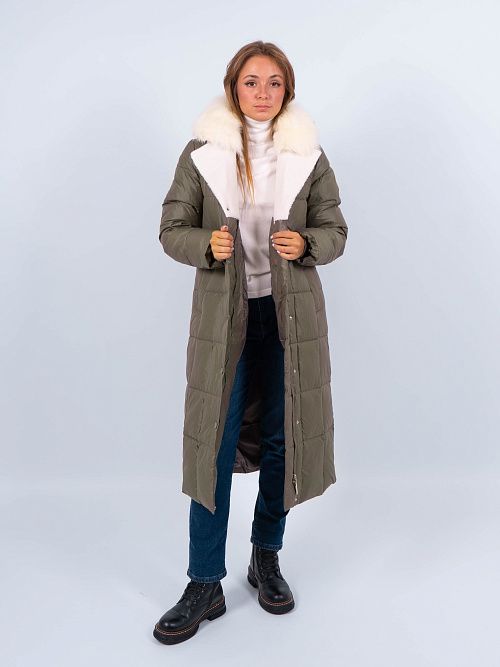 GWD3906I-G873 Пальто женское зеленый ICEbear 