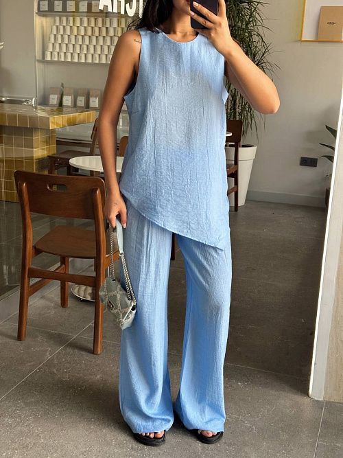 2590 Костюм женский голубой GIRL 