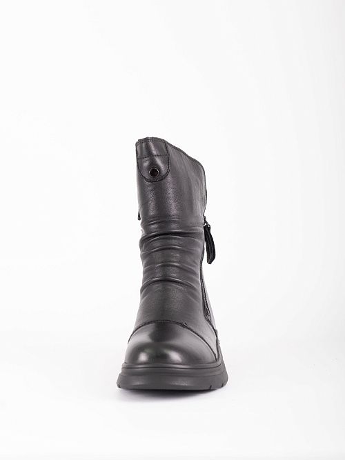 XUS-52480-4A-KW Полусапоги женские натуральная кожа черный Madella 