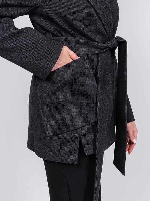 KR-292-МИЛЛ-6 Пальто женское темно-серый 365 