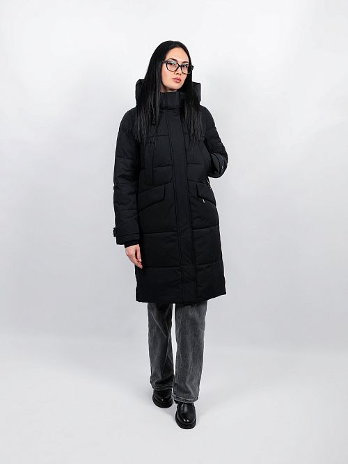 GWD4675I-G901 Пальто женское черный ICEbear 