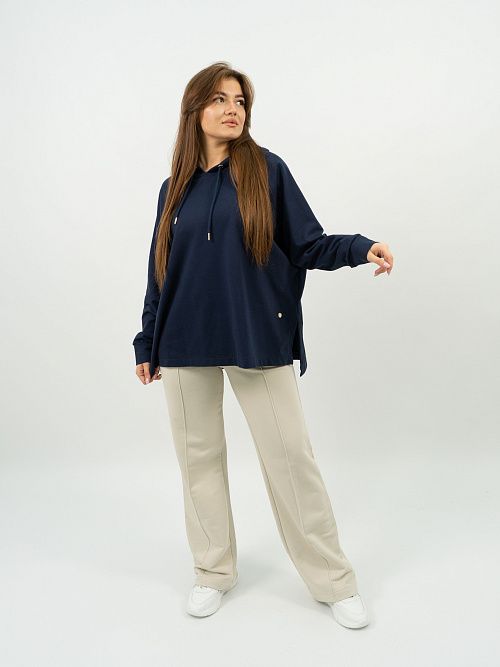 EBT3128 Худи женский индиго VERY NEAT 