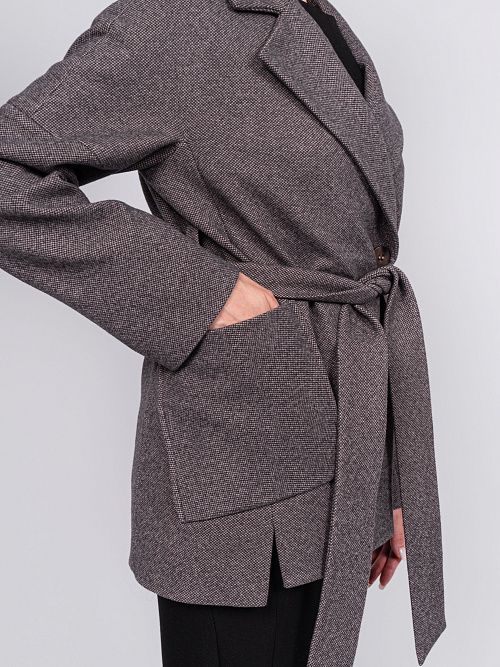 KR-292-МИЛЛ-1 Пальто женское темно-коричневый 365 