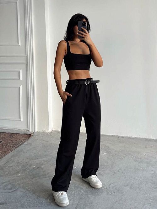 4612 Брюки женские черный GIRL 