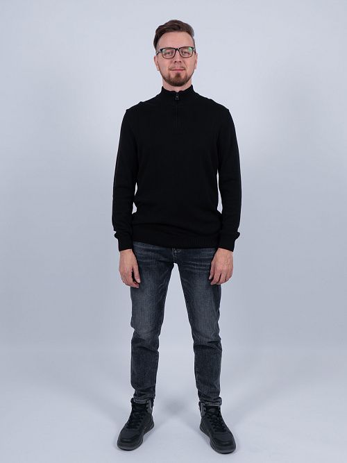 823-0609.O019.Y001.L.S0401 Джемпер мужской черный LUXOR 