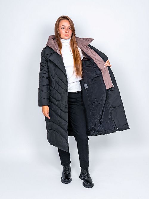 78107/15 Пальто женское черный Baimuni 