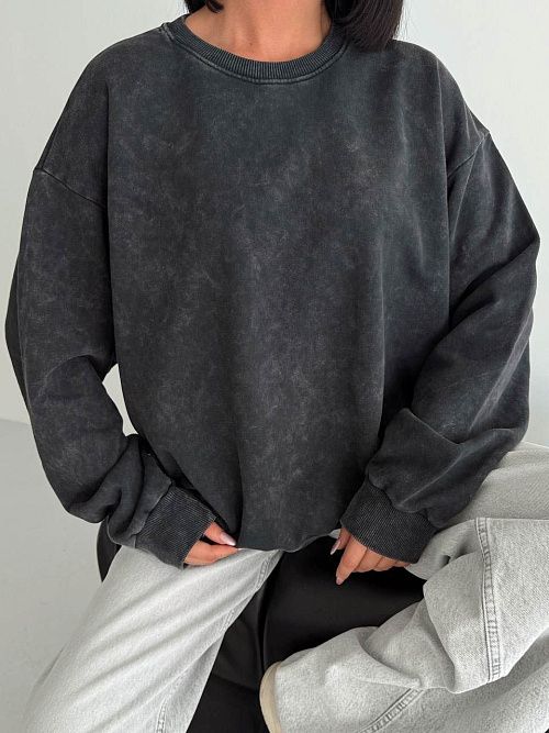 4579-black Толстовка женская черный Girl 