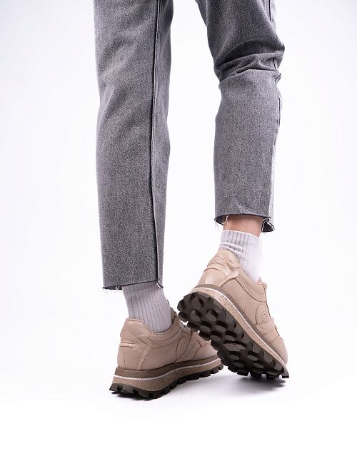 8330-RA6115-M111 Полуботинки женские натуральная кожа бежевый 365 