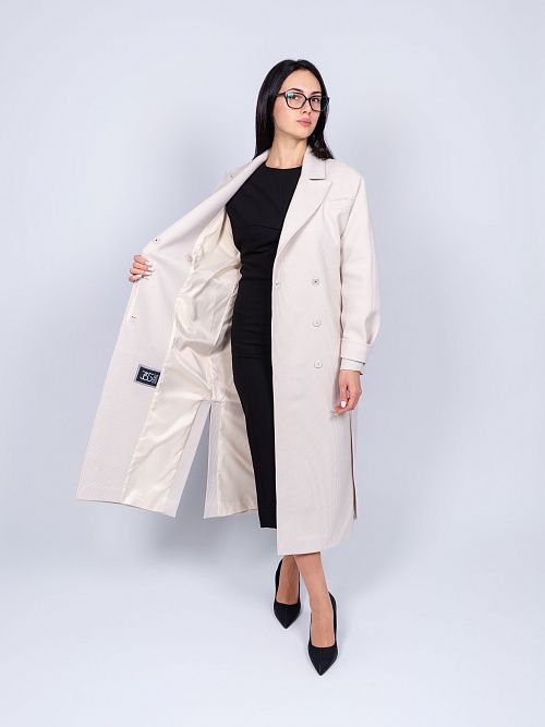 KR-309-МЗ-св.беж Пальто женское светло-бежевый 365 