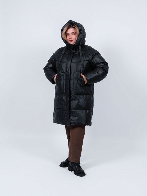 GWD4690I-G901 Пальто женское черный ICEbear 