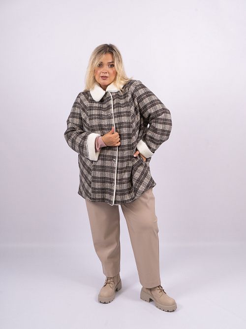 Дубленка Джеки женская коричневый ZAR STYLE 