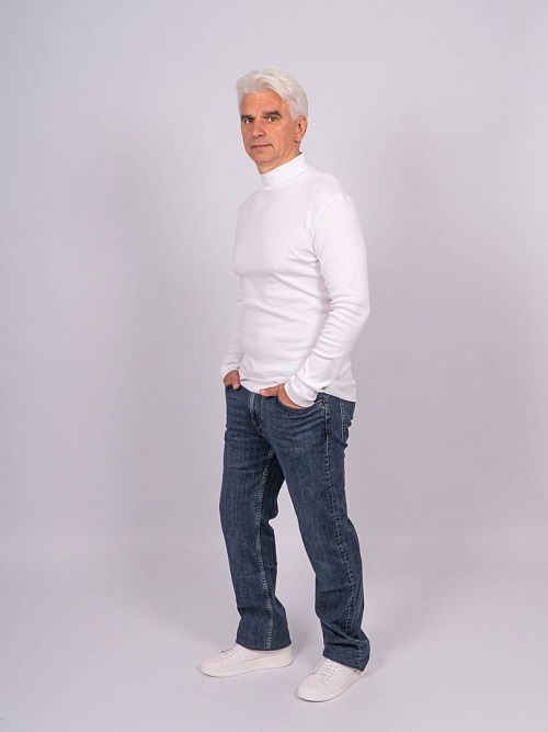 822-0453.O315.Y000.L.W0011 Водолазка мужская белый LUXOR 