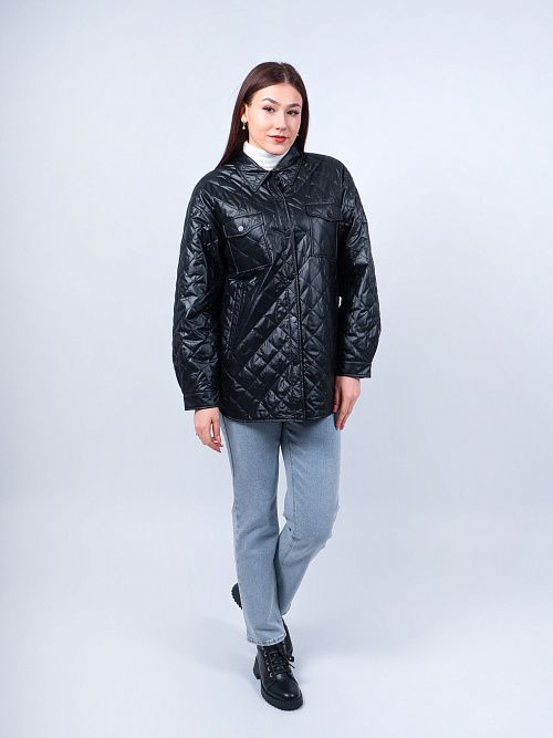 GWC4715I-G901 Куртка удлиненная женская черный ICEbear 