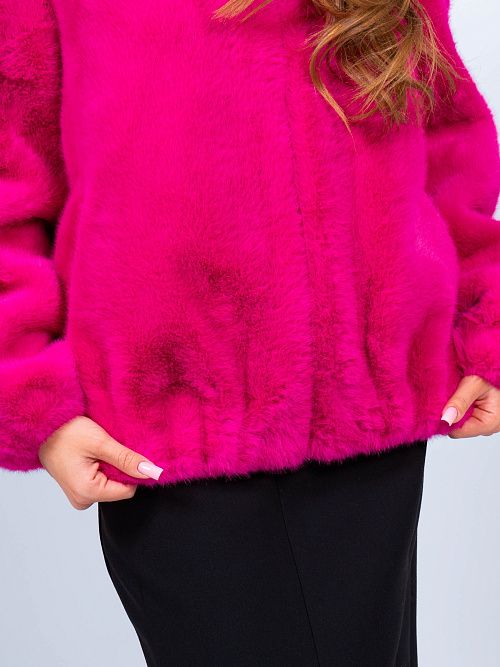 25-ELSX-009-3 Полушубок женский фуксия Sempati 
