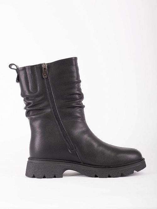 GBF-124615-0410-SW Полусапоги женские натуральная кожа черный Madella 