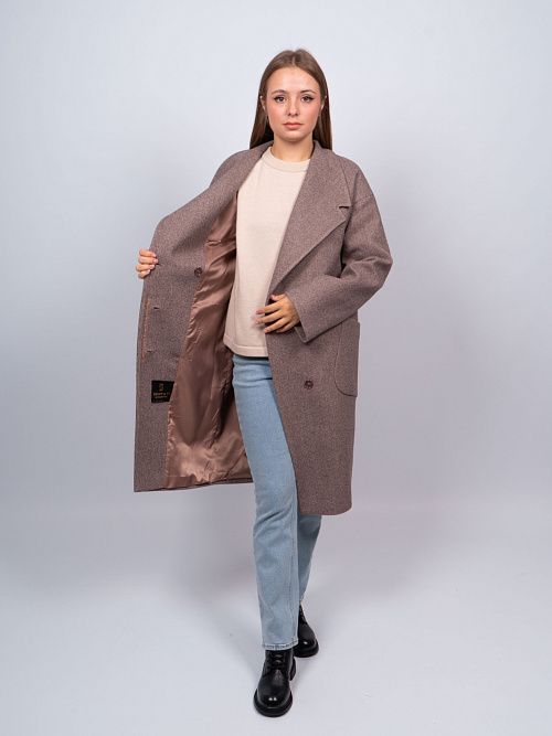 KR-171-STR Пальто женское коричневый Sempati 