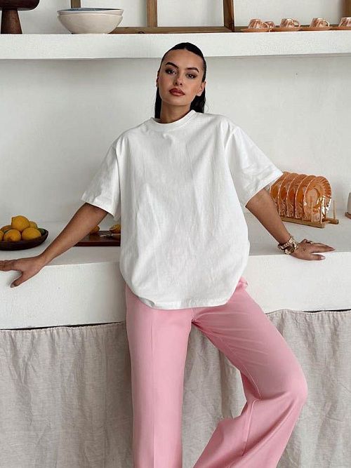 4607 Футболка женская белый GIRL 