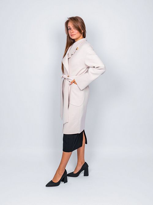 KR-171-МЗ-св.беж Пальто женское светло-бежевый 365 