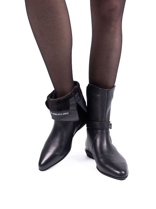 JA332Y-X123-P8008 Ботинки женские натуральная кожа черный 365 