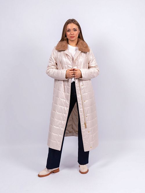 M25539-YT18 Пальто женское молочный ILAMONER 