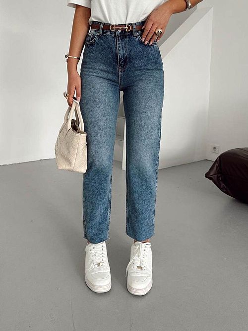 9561-С Джинсы женские синий GIRL 