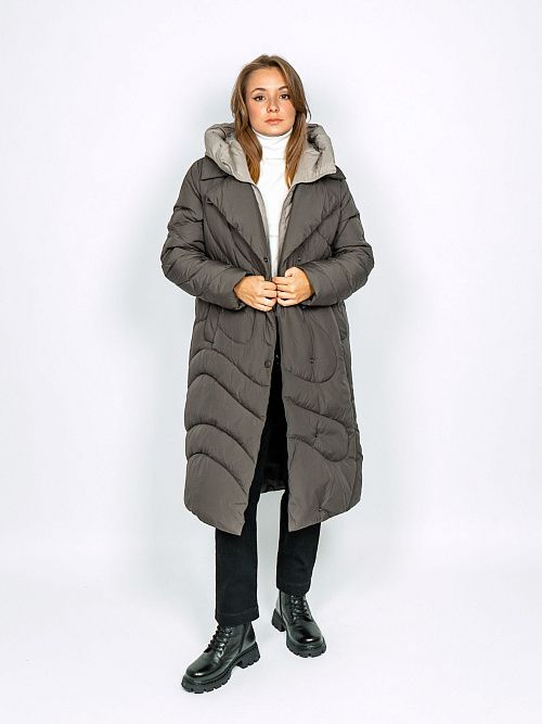 78107/4 Пальто женское зеленый Baimuni 