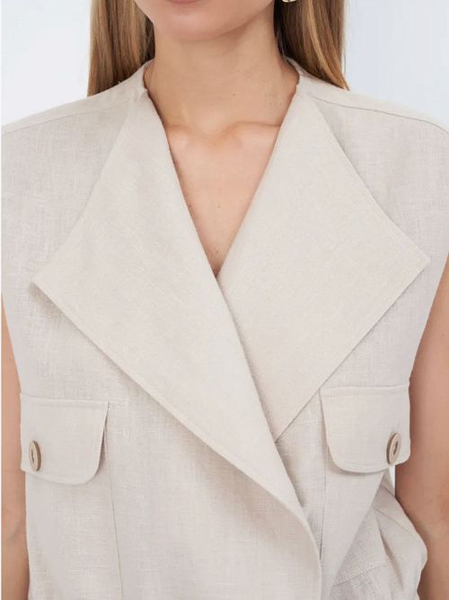 52101-БЛ Блузка женская бежевый ELECTRA STYLE 