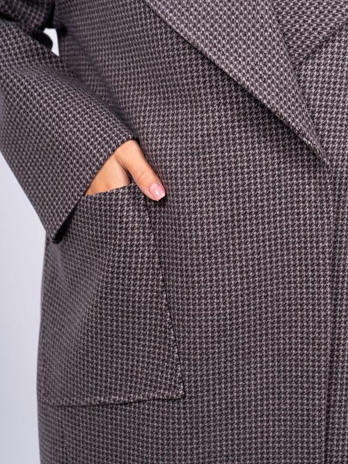 KR-291-Гус.лапка723 Пальто женское темно-серый Sempati 