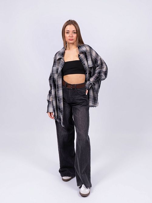 9337 Рубашка женская синий NAVI  