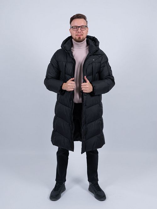 MWD3480I-902 Пальто мужское черный ICEbear 