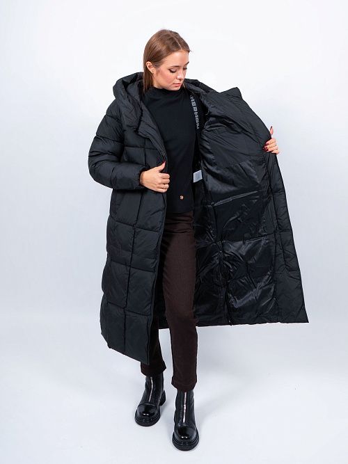 GWD4621I-G901 Пальто женское черный ICEbear 