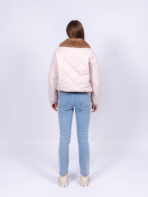 9167 Куртка женская бежевый Baimuni 