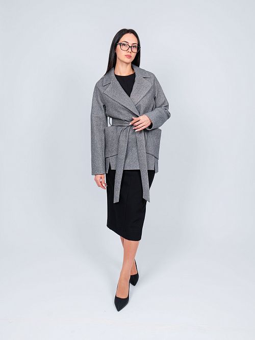 KR-292-STR-2 Пальто женское серый 365 