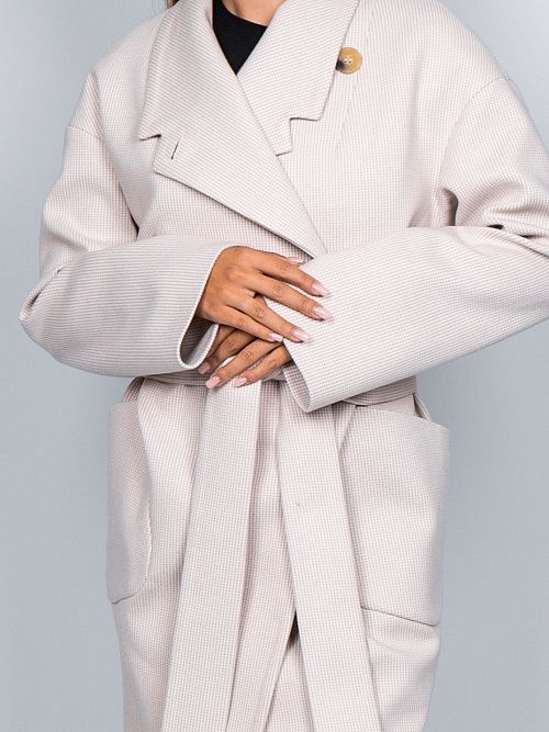 KR-171-МЗ-св.беж Пальто женское светло-бежевый 365 