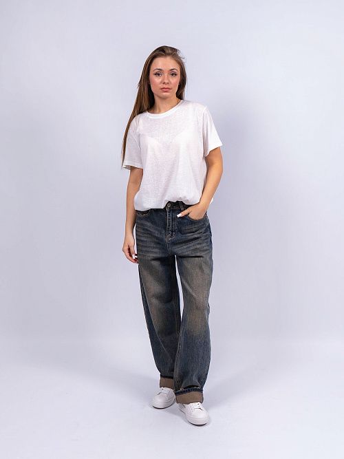 5386 Джинсы женские синий 919 