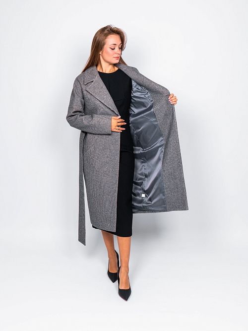 KR-227B/1-м.звезда Пальто женское серый 365 