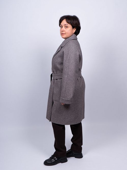 KR-293B-Мал.звезда Пальто женское серый Sempati 