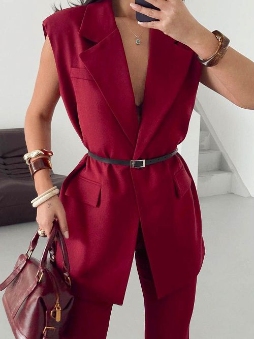 7459 Жилет женский бордовый GIRL 