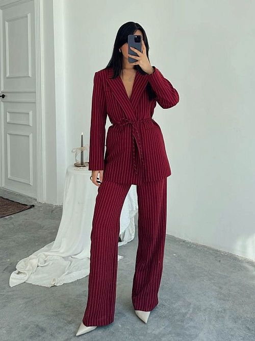 4096 Брюки женские бордовый GIRL 