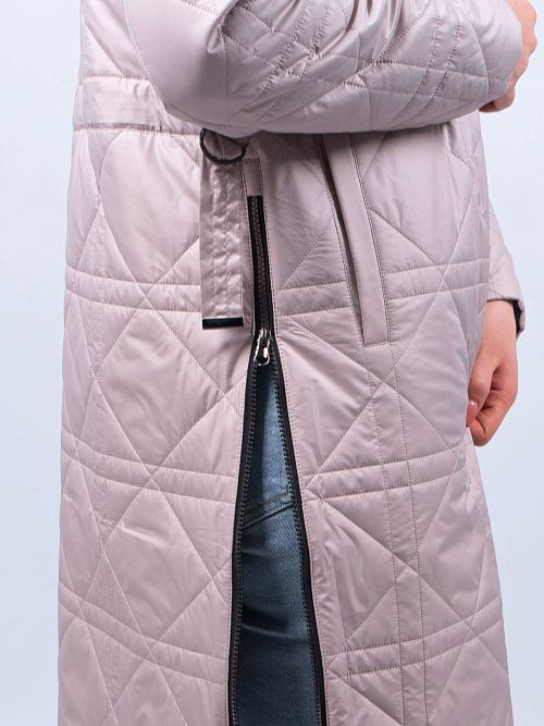 2699 Пальто утепленное женское бежевый Baimuni 