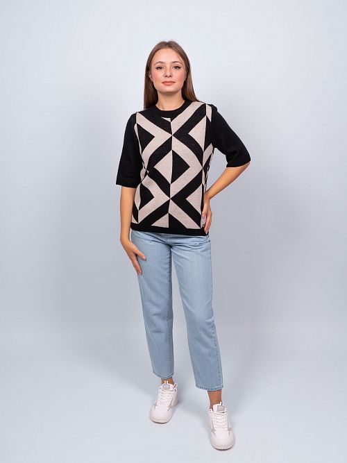 EB30098 Джемпер женский черный VERY NEAT 