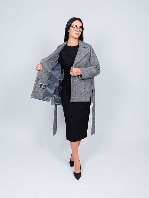 KR-292-STR-2 Пальто женское серый 365 