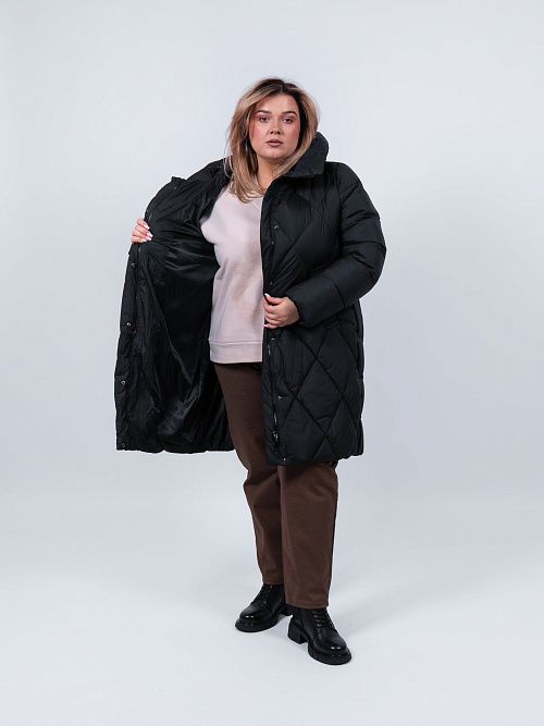 GWD4637I-G901 Пальто женское черный ICEbear 