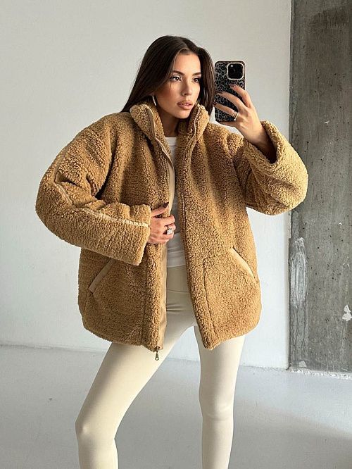 7435-capuchino Куртка женская капучино GIRL 