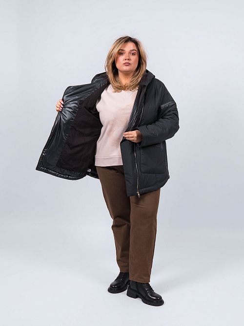 9258 Куртка женская черный Baimuni 