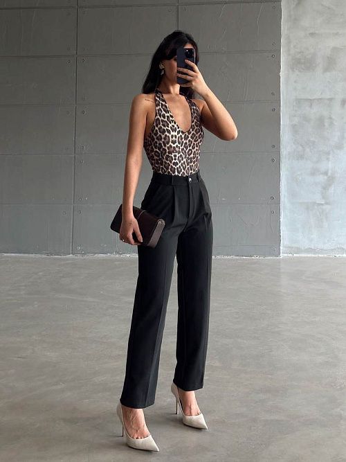 4118 Брюки женские черный GIRL 