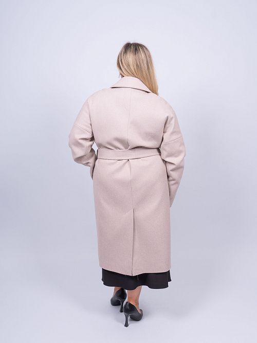 KR-227B/6-Рубчик Пальто женское бежевый 365 