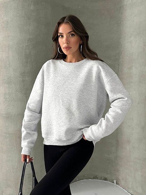 4628-gray Толстовка женская серый Girl 